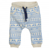Set de body și pantaloni în bej și albastru pentru bebeluși Cool club 204384 5