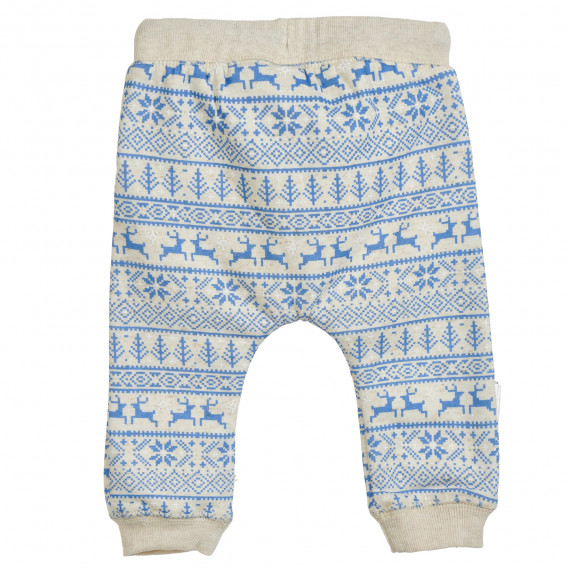 Set de body și pantaloni în bej și albastru pentru bebeluși Cool club 204385 6