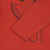 Bluză roșie cu mâneci lungi din bumbac pentru bebeluși Vitivic 205164 3