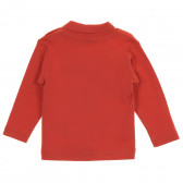 Bluză roșie cu mâneci lungi din bumbac pentru bebeluși Vitivic 205165 4