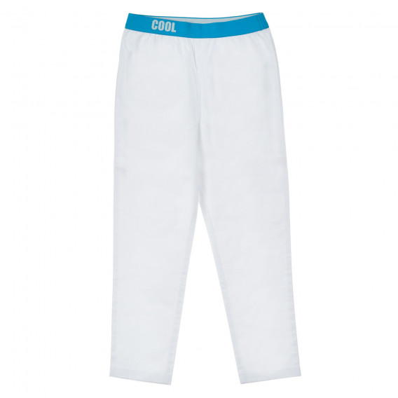 Pantaloni sport bumbac albi Tape a l'oeil 205226 