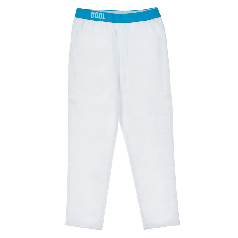 Pantaloni sport bumbac albi  205226