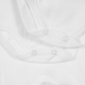 Salopetă albă, din bumbac, pentru bebeluși Idexe 205253 10