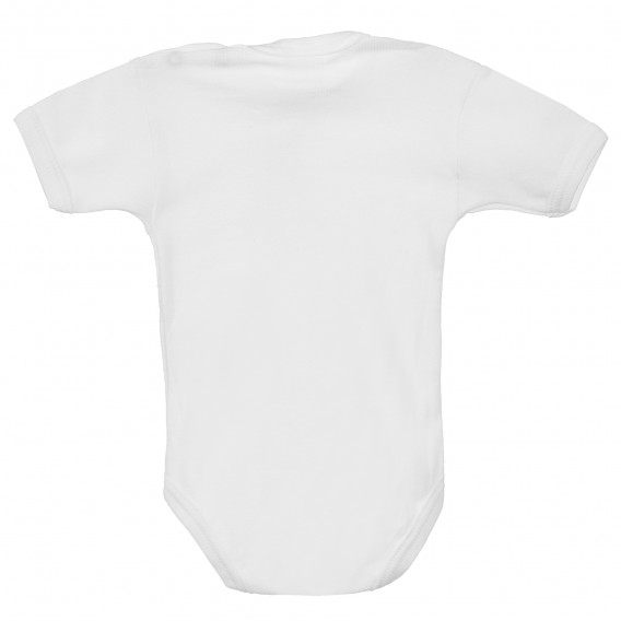 Salopetă albă, din bumbac, pentru bebeluși Idexe 205255 12