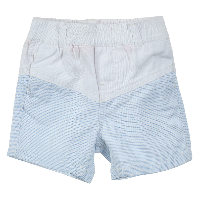 Pantaloni din bumbac, pentru bebeluși, alb și albastru  205324