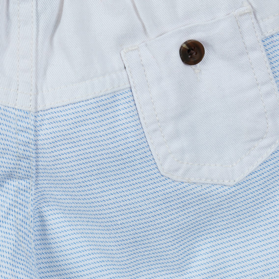Pantaloni din bumbac, pentru bebeluși, alb și albastru Tape a l'oeil 205326 3