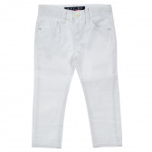 Pantaloni albi de bumbac pentru fete Complices 205340 