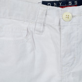 Pantaloni albi de bumbac pentru fete Complices 205341 2