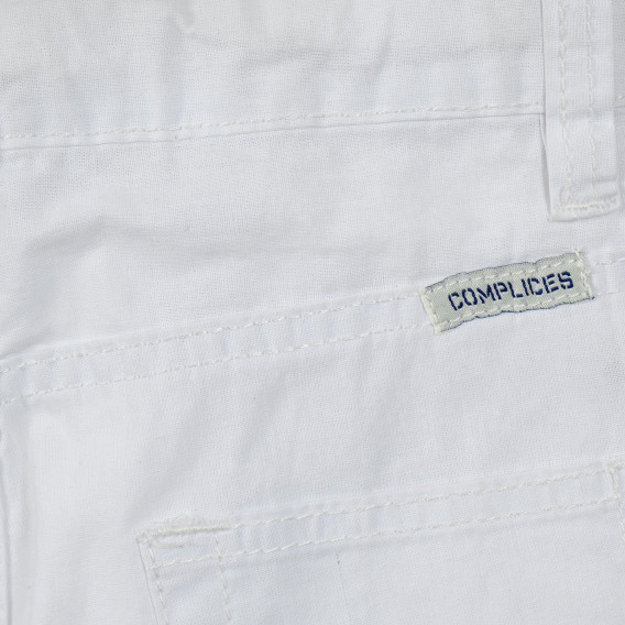 Pantaloni albi de bumbac pentru fete Complices 205342 3