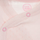Set de două body-uri cu mânecă lungă pentru bebeluși, în bej și roz Cool club 205512 4