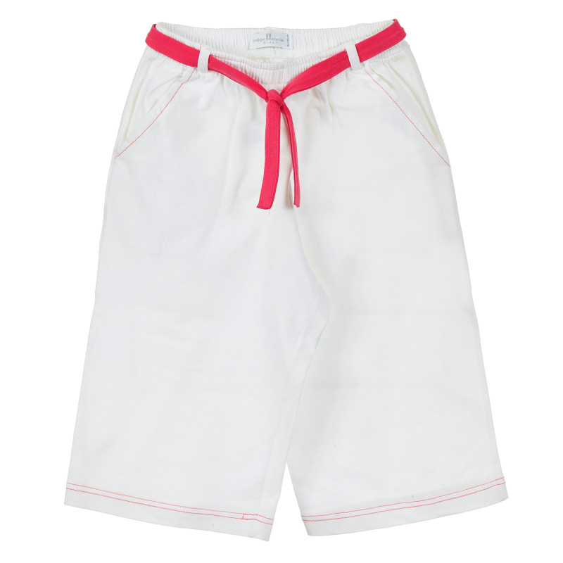 Pantaloni scurți pentru fete, de culoare albă  205835