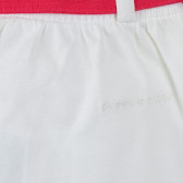 Pantaloni scurți pentru fete, de culoare albă Pappa Ciccia 205837 3
