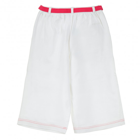Pantaloni scurți pentru fete, de culoare albă Pappa Ciccia 205838 4