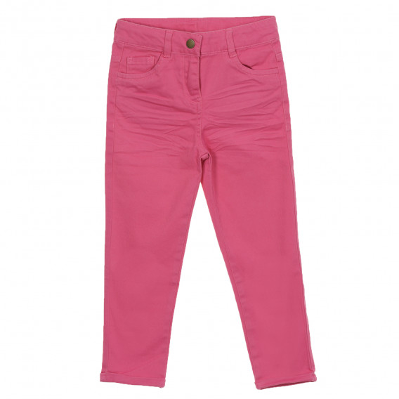 Pantaloni de culoare roz cu nasture și buzunare pentru fete Tape a l'oeil 205839 5