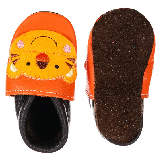 Pantofi portocalii pentru bebeluși Trostel 206266 3