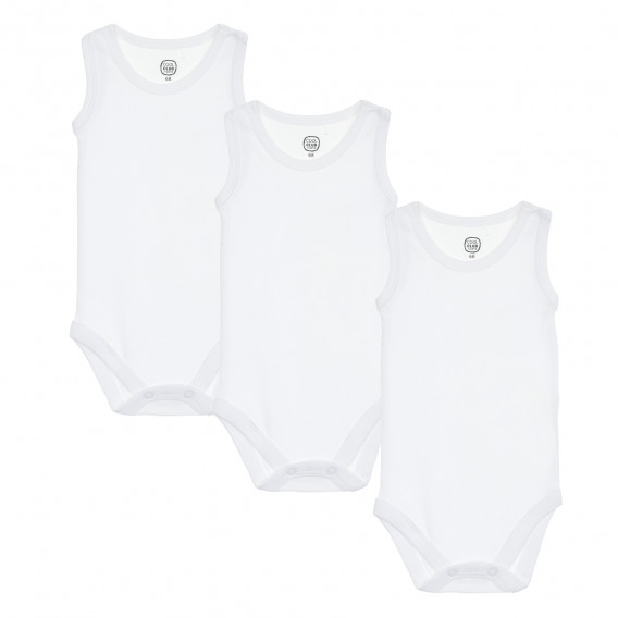 Set de trei body pentru bebeluși, din bumbac, alb Cool club 206470 