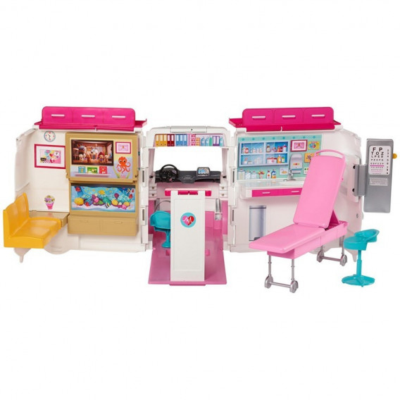 Păpușa Barbie Clinică Mobilă - set de joacă cu Ambulanță Barbie 206589 2