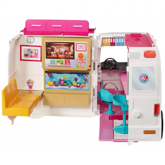 Păpușa Barbie Clinică Mobilă - set de joacă cu Ambulanță Barbie 206591 4