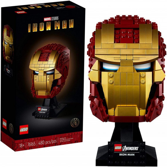 Joc de construit - cască Iron Man, 480 de piese Lego 206950 