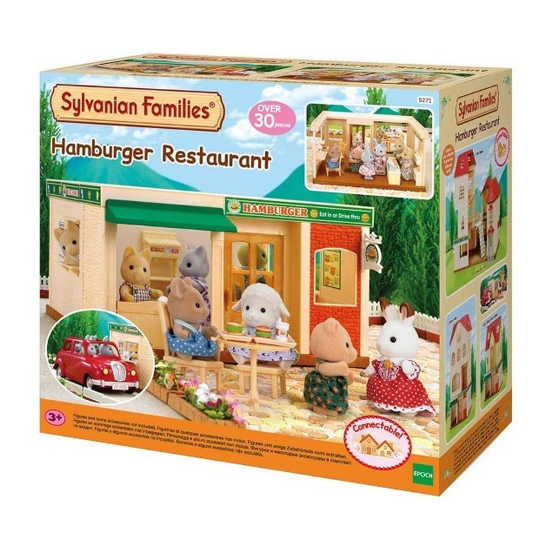 Set de figurine Sylvanian Families - Fast food, cu peste 30 de bucăți  206972