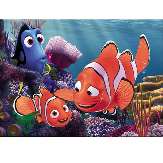 Puzzle pentru copii „Discovering Nemo” 2 în 1 cu pixuri, 60 de piese Finding Nemo 207091 2