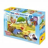 Puzzle pentru copii „Winnie the Pooh” 2 în 1 cu pixuri, 60 de piese Winnie the Pooh 207093 