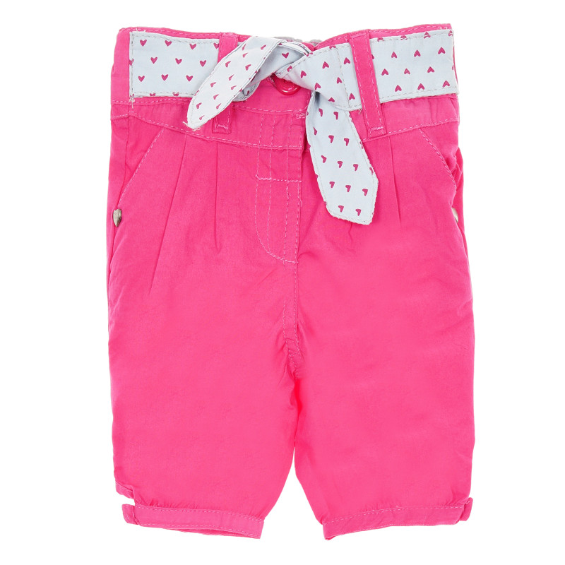 Pantaloni din bumbac pentru bebeluși, roz  207313