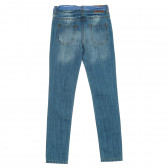 Jeans cu fundă, pentru fete, albastru Tape a l'oeil 207531 8