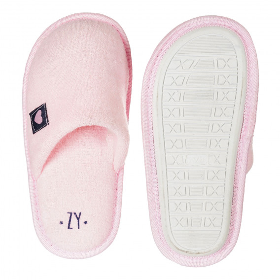 Papuci roz cu aplicație inimă ZY 208313 3