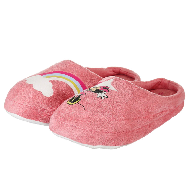 Papuci de casă în roz cu imprimeu Minnie Mouse  208369