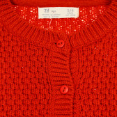 Cardigan lung tricotat, portocaliu ZY 208429 2