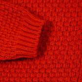 Cardigan lung tricotat, portocaliu ZY 208430 3