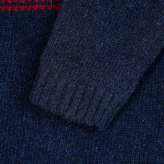 Cardigan tricotat cu model scandinav pentru bebeluși, albastru ZY 208462 3