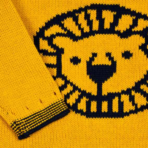 Pulover din bumbac tricotat, pentru bebeluș, galben ZY 208900 2