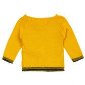 Pulover din bumbac tricotat, pentru bebeluș, galben ZY 208902 4