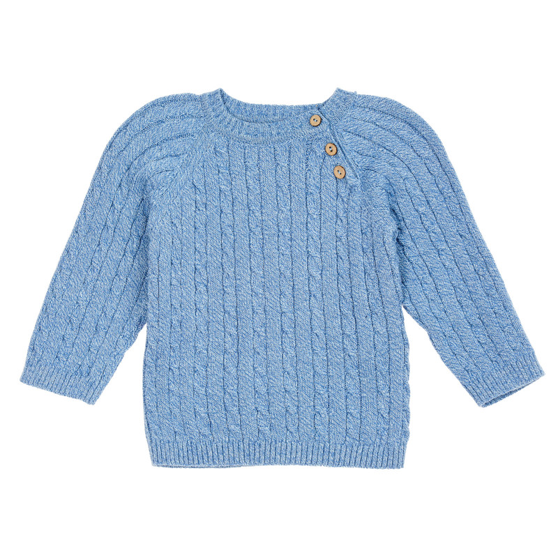Pulover cu tricot interesant pentru bebeluși, albastru  208999
