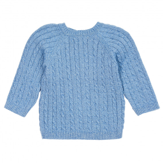 Pulover cu tricot interesant pentru bebeluși, albastru ZY 209002 4