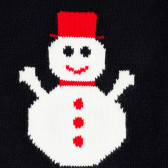 Pulover tricotat cu imprimeu om de zăpadă, pentru un bebeluș ZY 209092 2