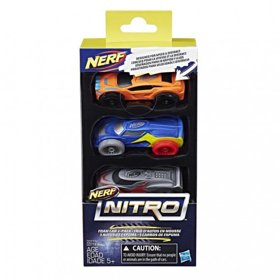 Set de mașinuțe moi pentru lansarea Nitro 3 buc. Nerf 210295 2
