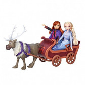 Set de păpuși Elsa și Anna cu sanie Frozen 210435 