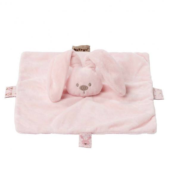 Jucărie moale, pătură, roz, 26 x 26 cm Nattou 211031 