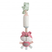 Jucărie moale cu zăngănit, Pastel Friends, roz, 24 cm Canpol 211043 