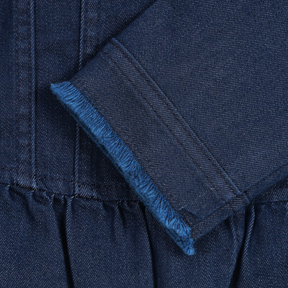 Jachetă din denim cu bucle, albastră Benetton 211496 3