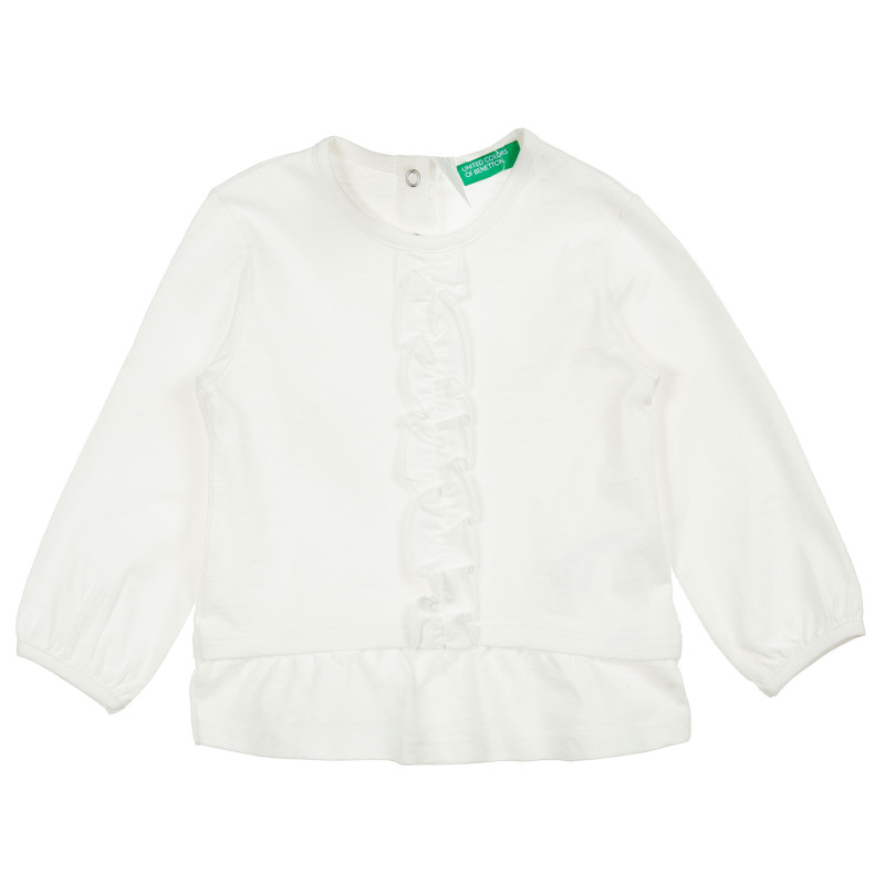 Bluză din bumbac cu voal pentru bebeluși, albă  211607