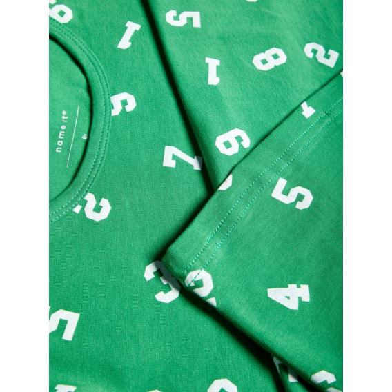 Pijamale din bumbac organic pentru băieți cu imprimeu de numere Name it 21167 3