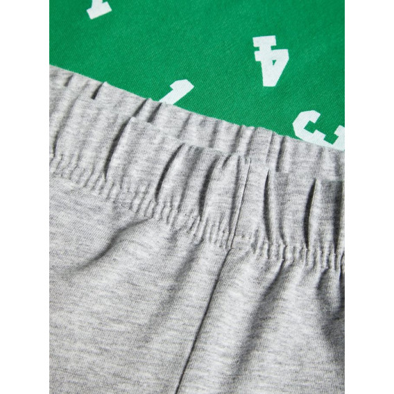 Pijamale din bumbac organic pentru băieți cu imprimeu de numere Name it 21168 4
