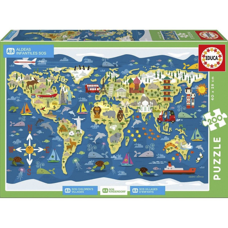 Puzzle, model harta lumii  21185