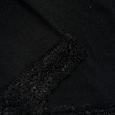 Bluză din bumbac cu bretele subțiri în negru Benetton 211886 3