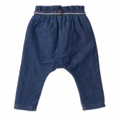 Pantaloni cu curea decorativă pentru bebeluși, culoare albastru Benetton 211958 4