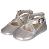 Pantofi pentru bebeluși cu luciu argintiu Benetton 212276 